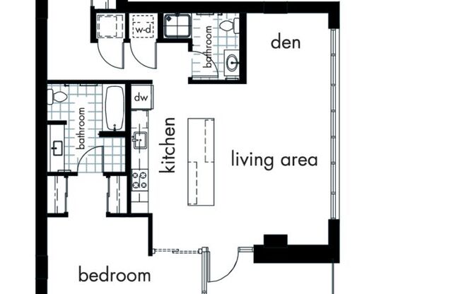 1 bed, 2 baths, 1,110 sqft, $4,000, Unit 815