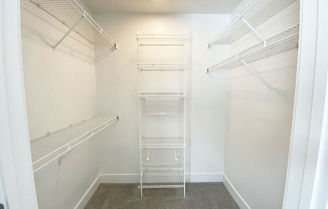 Large Closet with Wardrobe Organizers at Byron Lakes Apartments in Byron Center, MI