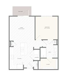 1 bed, 1 bath, 755 sqft, $1,592