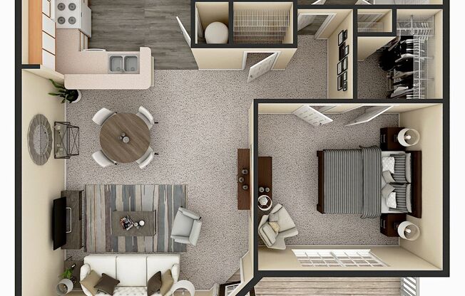 1 bed, 1 bath, 847 sqft, $1,400, Unit 4-4304