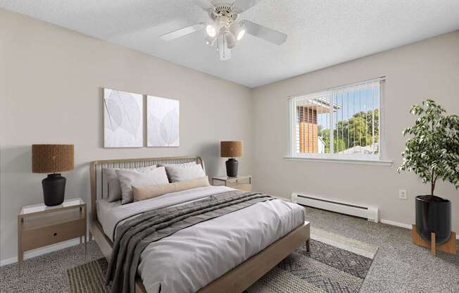 Bedroom with Abundant Natural Light