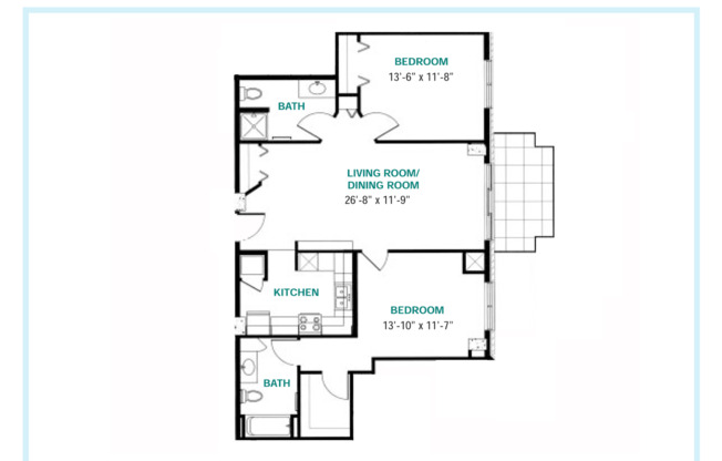 2 beds, 2 baths, 1,081 sqft, $2,750, Unit 1008