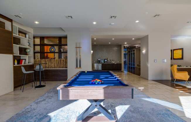 Resident game room with lounge area