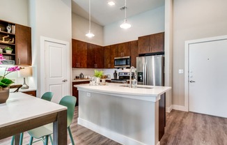 kitchen island in our north richland hills apartments