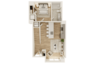 1 bed, 2 baths, 788 sqft, $1,682