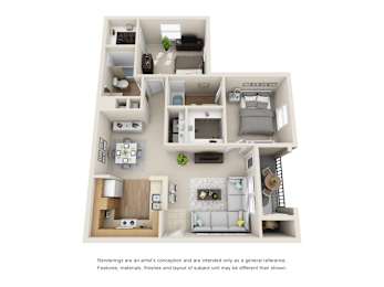 2 beds, 2 baths, 987 sqft, $1,650