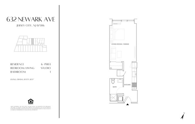 Studio, 1 bath, 474 sqft, $2,589, Unit 1003