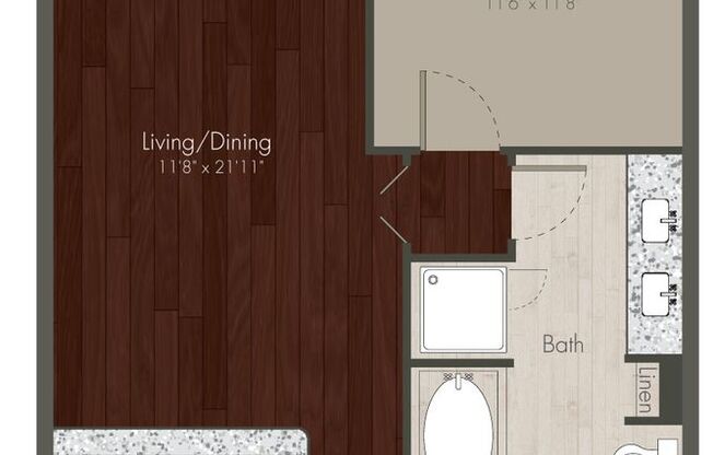 1 bed, 1 bath, 708 sqft, $1,973.95, Unit 220