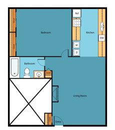 1 bed, 1 bath, 650 sqft, $1,575