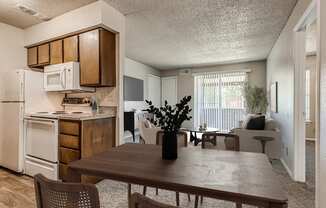 Kitchen with White Appliances