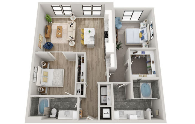 2 beds, 2 baths, 1,266 sqft, $3,283