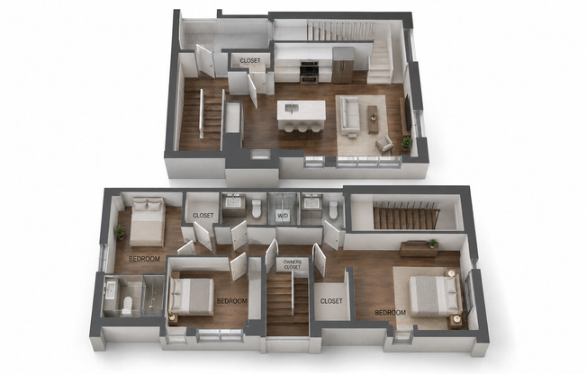 3 beds, 3 baths, 1,600 sqft, $3,634, Unit 131