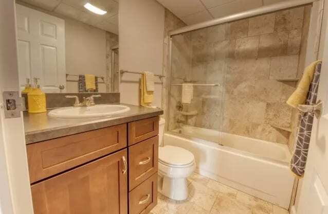 Renovated apartment  bathroom