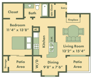 1 bed, 1 bath, 710 sqft, $1,065