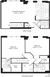 2 beds, 2.5 baths, 1,232 sqft, $2,939