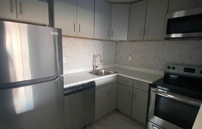 Large one bedroom condo newly renovated with stainless steel appliances