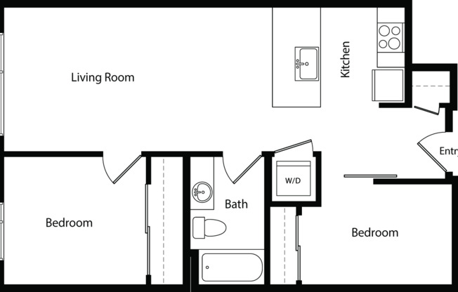 2 beds, 1 bath, 771 sqft, $2,583, Unit 417