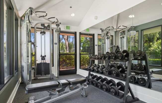 fitness center at The Lexington Apartment Homes