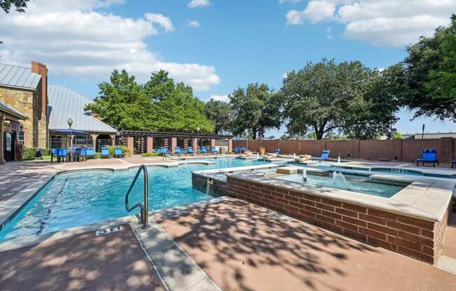 our apartments have a resort style pool and spa