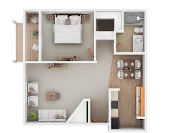1 bed, 1 bath, 720 sqft, $824