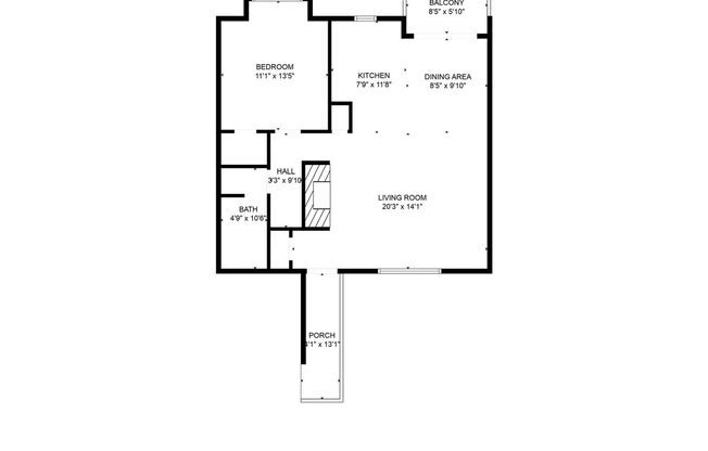 1 bed, 1 bath, 665 sqft, $1,595, Unit 102