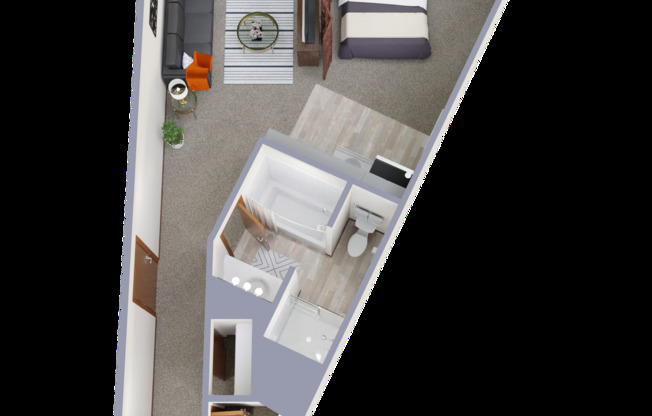 Studio, 1 bath, 540 sqft, $1,520, Unit 2207