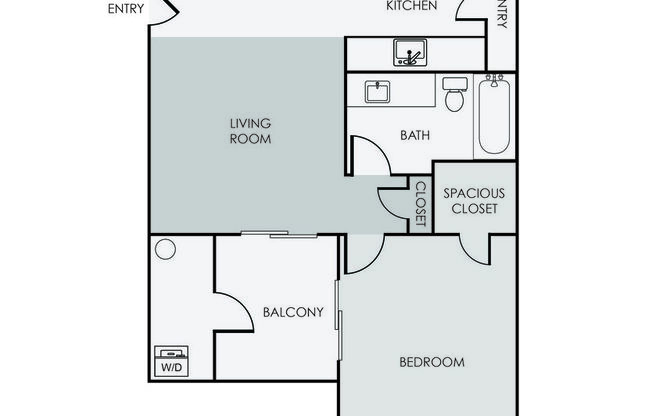 1 bed, 1 bath, 607 sqft, $1,220