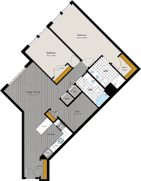 2 beds, 2 baths, 1,418 sqft, $2,881