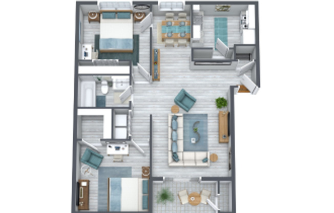 2 beds, 1 bath, 990 sqft, $995