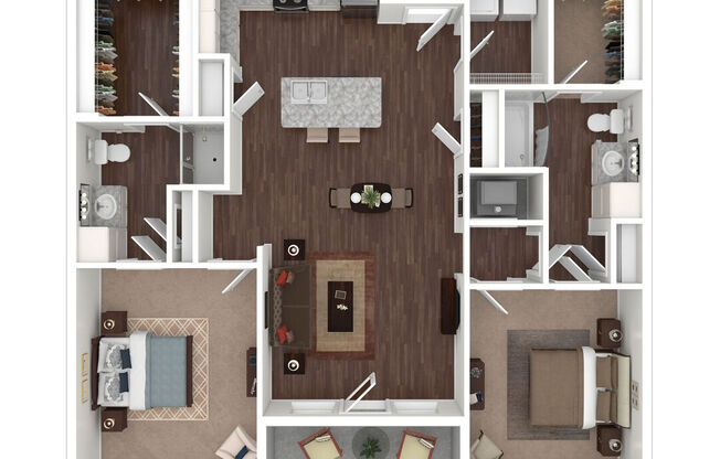 2 beds, 2 baths, 1,257 sqft, $1,950