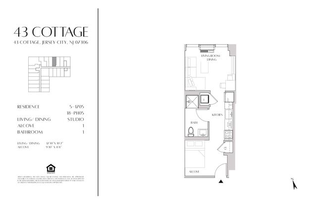 Studio, 1 bath, 419 sqft, $2,425, Unit 605