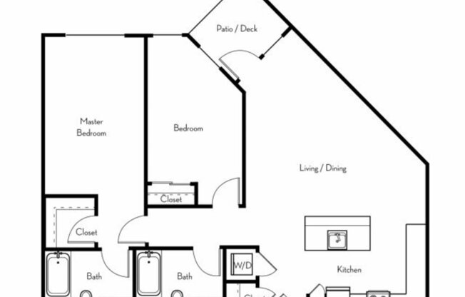 2 beds, 2 baths, 1,101 sqft, $4,409