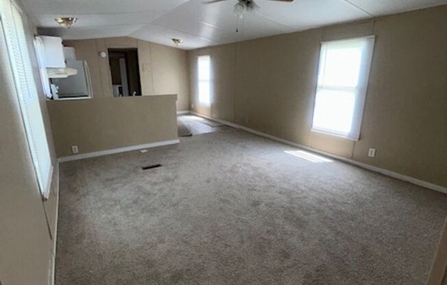 3-bedroom, 2-bath mobile home