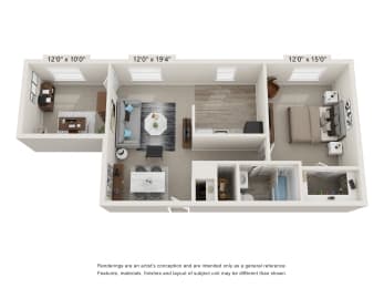 1 bed, 1 bath, 815 sqft, $1,740