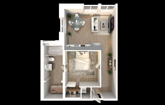 1 bed, 1 bath, 637 sqft, $1,200, Unit F2