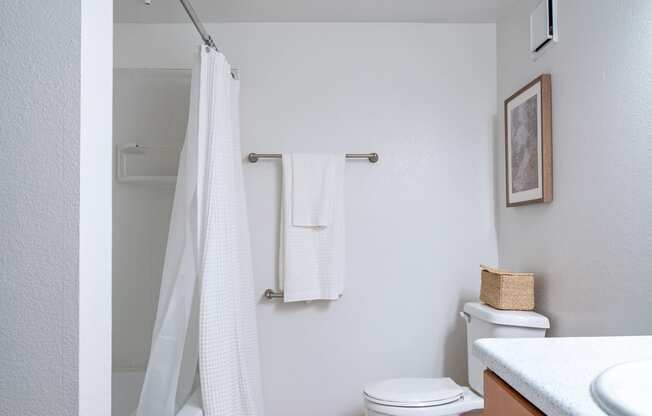 a bathroom with a toilet and a shower and a sink