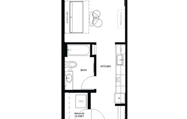 Studio, 1 bath, 400 sqft, $1,250, Unit 316