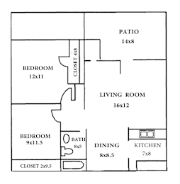 2 beds, 1 bath, 715 sqft, $1,050
