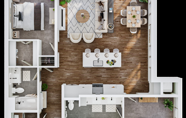 2 beds, 2 baths, 1,380 sqft, $3,095, Unit 158