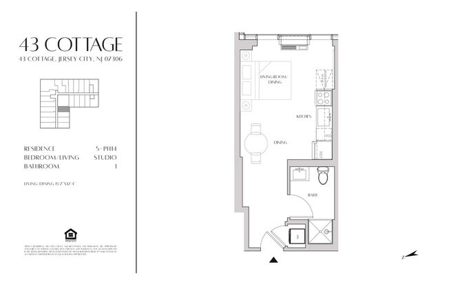 Studio, 1 bath, 359 sqft, $2,300, Unit 614