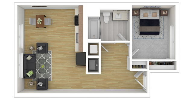 1 bed, 1 bath, 714 sqft, $3,518