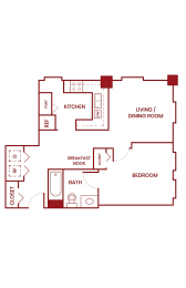 1 bed, 1 bath, 585 sqft, $1,500