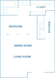 1 bed, 1 bath, 515 sqft, $710
