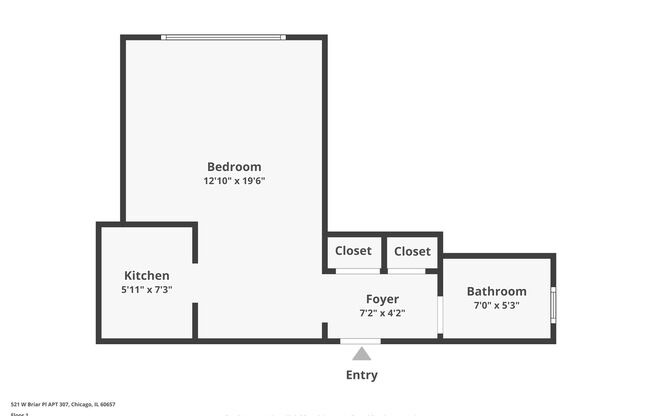 Studio, 1 bath, 390 sqft, $1,400, Unit 521-307