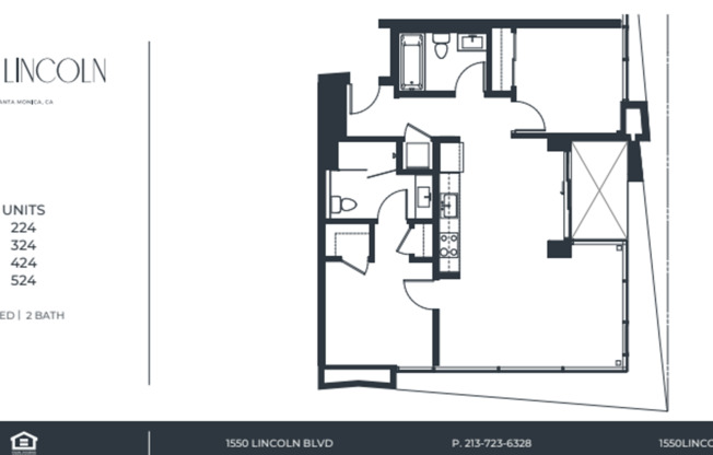 2 beds, 2 baths, 989 sqft, $5,300, Unit 224