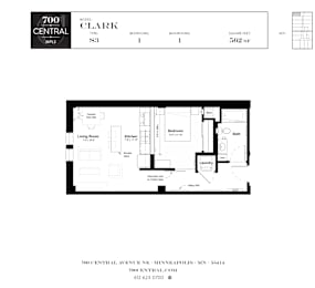 Studio, 1 bath, 562 sqft, $1,595