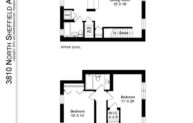 2 beds, 2 baths, 1,140 sqft, $2,995, Unit 3810S-1E