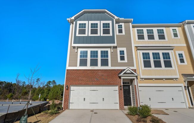 4 BR, 4 BA End Unit Townhome - Located at Ellis Crossing in Durham - Available Early June!