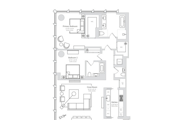 2 beds, 2.5 baths, 2,022 sqft, $25,000, Unit 7202