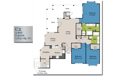 3 beds, 2 baths, 1,630 sqft, $3,043